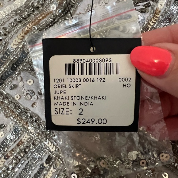 Club Monaco Gold and Silver Sequin Mini Skirt - Picture 3 of 4